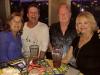 Happy fans of Thin Ice at BJ’s: Ria, Tim, Don & Rochelle.